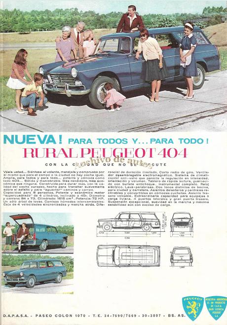Los Peugeot 403, 404 y 404 Rural del año 1963