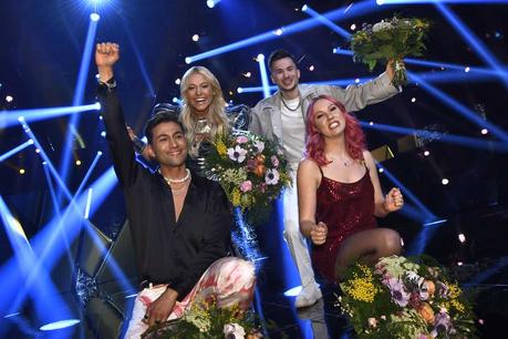 ÁLVARO ESTRELLA, PAUL REY, CLARA KLINGENSTRÖM Y KLARA HAMMARSTRÖM PASAN POR ANDRA CHANSEN A LA FINAL DEL MELOFESTIVALEN 2021