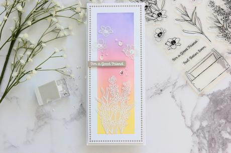 Slimline Floral Card with Vellum