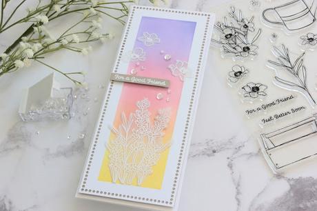 Slimline Floral Card with Vellum