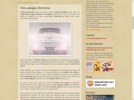 Décimo aniversario del blog de Archivo de autos
