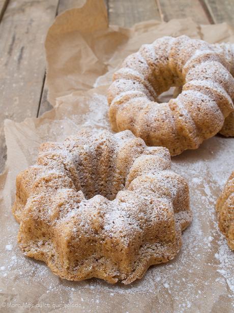Bundt Cakes de espelta integral y AOVE Bundt Cakes de espelta integral y AOVE