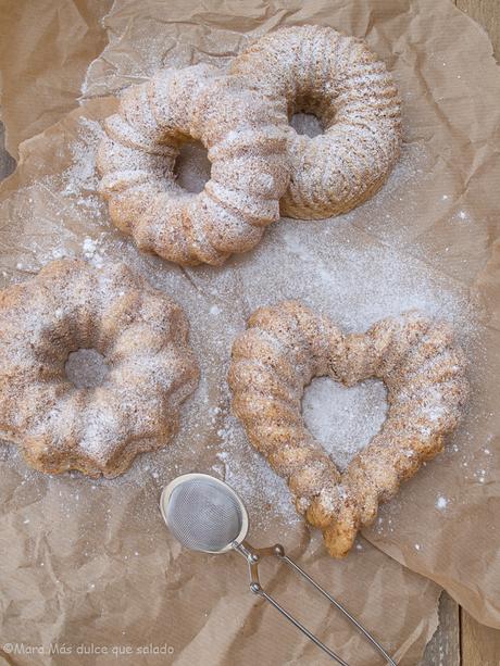 Bundt Cakes de espelta integral y AOVE Bundt Cakes de espelta integral y AOVE