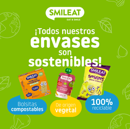 Smileat, primera marca de alimentación infantil ecológica en cambiar el 100% de sus envases a materiales sostenibles