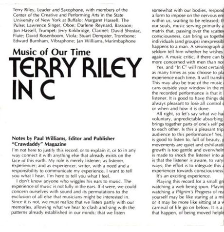 Terry Riley - In C (1964 - 1989) Terry Riley - In C (1964 - 1989)