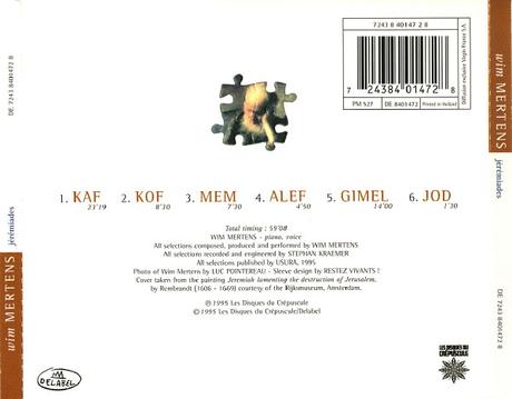 Wim Mertens - Jérémiades (1995)