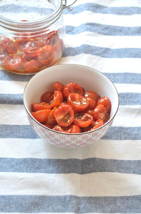 Tomates cherry secos al horno