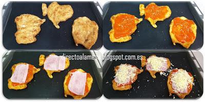 Milanesa de pollo napolitana