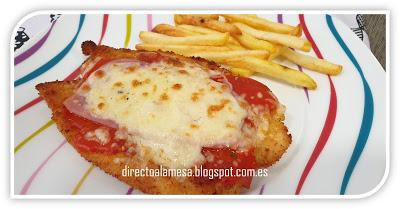 Milanesa de pollo napolitana