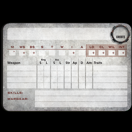 Ayuda para Necromunda: Cartas-ficha de pandillero en blanco