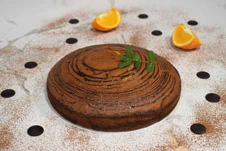 Bizcocho cebra de naranja y chocolate Bizcocho cebra de naranja y chocolate