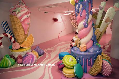 Zona de caramelos gigantes en Museos para niños en Barcelona