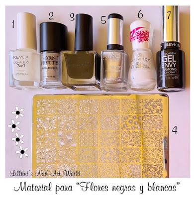 Flores negras y blancas Flores negras y blancas