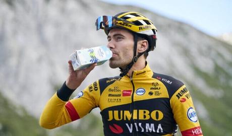 ¿Que tipo de bebida toma Primoz Roglic al finalizar una etapa?