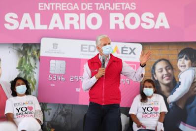 SABEMOS QUE EL SALARIO ROSA ES MUY IMPORTANTE PARA LAS FAMILIAS MEXIQUENSES, POR ESO CONTINUAMOS CON SU ENTREGA: ALFREDO DEL MAZO