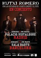 Conciertos de Kutxi Romero en Madrid y Barcelona