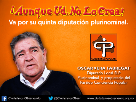 Óscar Vera va por su quinta diputación plurinominal