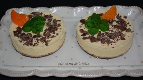 Tartitas de mousse de mandarina Tartitas de mousse de mandarina