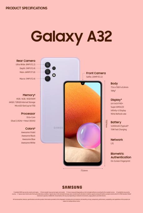 [Especificaciones] Descubre más de lo que te encanta con el Galaxy A32