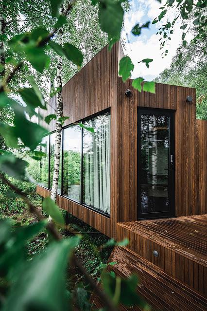 Cabana Pequena y Minimalista en los Bosques de Estonia