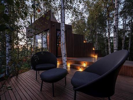 Cabana Pequena y Minimalista en los Bosques de Estonia