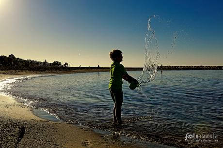 Jugando con agua - Fotografía