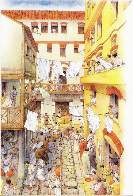 Insula, vivir en un piso en la antigua Roma