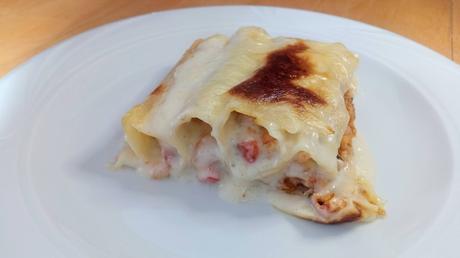 Receta de canelones de marisco