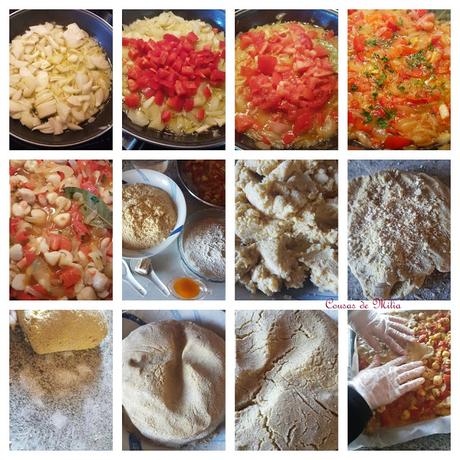 Empanada de volandeiras con masa de maíz Empanada de volandeiras con masa de maíz