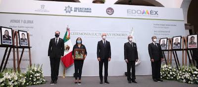RINDEN HOMENAJE A POLICÍAS MEXIQUENSES QUE PERDIERON LA VIDA EN CUMPLIMIENTO DE SU DEBER RINDEN HOMENAJE A POLICÍAS MEXIQUENSES QUE PERDIERON LA VIDA EN CUMPLIMIENTO DE SU DEBER
