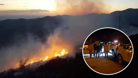 Vientos reactivan incendio en Sierra de Villa de Guadalupe