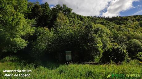 RUTA al PICO MATACALEAO desde BELMONTE Restos del Monasterio de Santa María de Lapedo