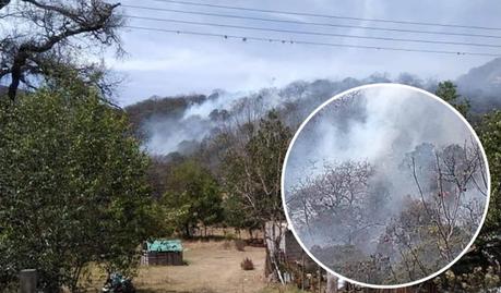 Se registra incendio forestal en la Sierra de Álvarez