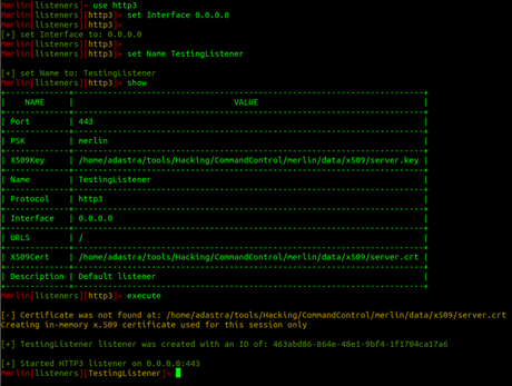 Merlin – Command and Control sobre HTTP/2 y QUIC para Red Team