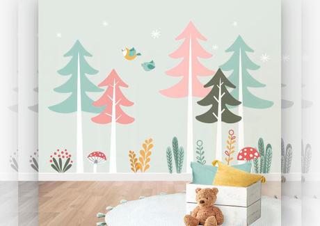 Vinilos infantiles para decorar las paredes de un dormitorio