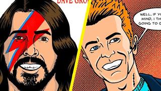 Bowie Dave Grohl cómic