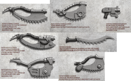 Guía visual rápida de las armas del Corpse Grinder Cult