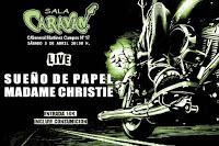 Concierto de Sueño de Papel y Madame Christie en Sala Caravan