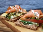 Tosta trigueros salmón