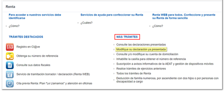 Cómo modificar una declaración de la renta ya presentada Cómo modificar una declaración de la renta ya presentada