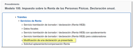 Cómo modificar una declaración de la renta ya presentada Cómo modificar una declaración de la renta ya presentada
