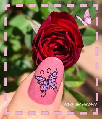 Reto Uñitas Unidas marzo 2021: Rosa + mariposas