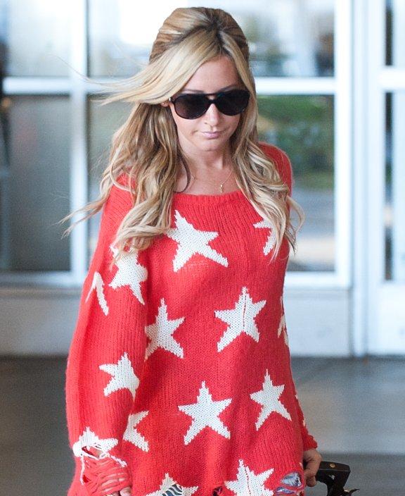 ashley tisdale star print dress