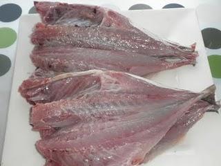 Chicharros a la vizcaína con patatitas y el postre