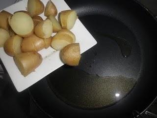 Chicharros a la vizcaína con patatitas y el postre