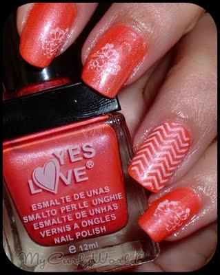 * Esmalte YesLove Coral + Stamping *