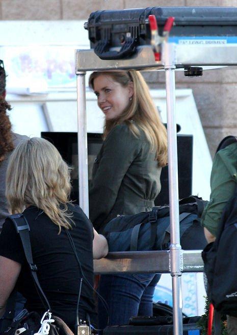 Amy Adams en el set de Superman: Man of Steel