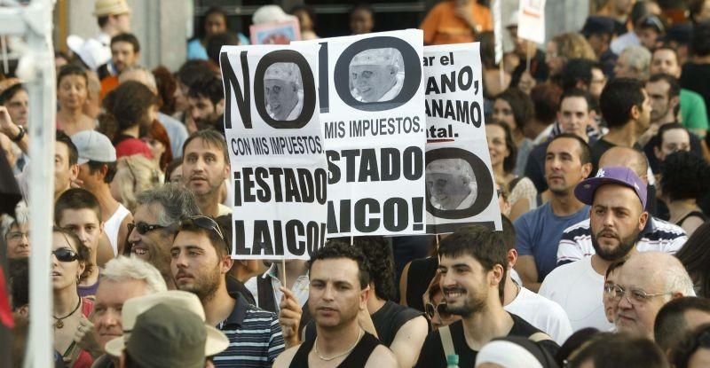 manifestación laica en Madrid