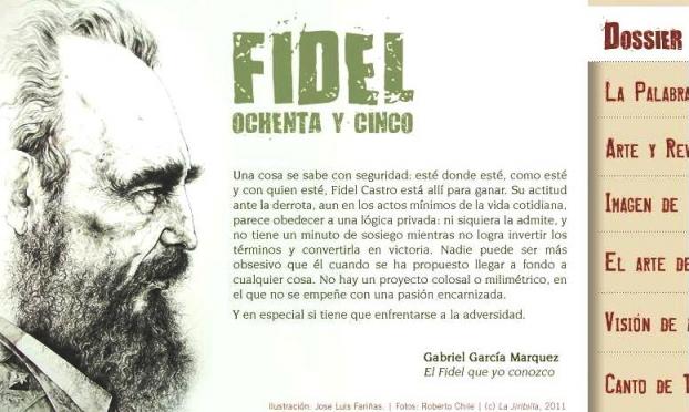 Dossier por cumpleaños 85 de Fidel en La Jiribilla