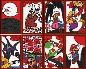 De vez en cuando Nintendo aún tiene tiempo para unir su época tradicional y moderna, como en estas cartas Hanafuda temáticas distribuidas en el Club Nintendo Japón.